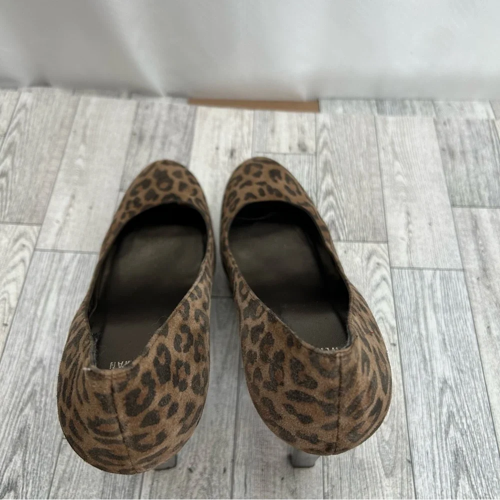 Stuart Weitzman brown animal print platform heels cheetah
